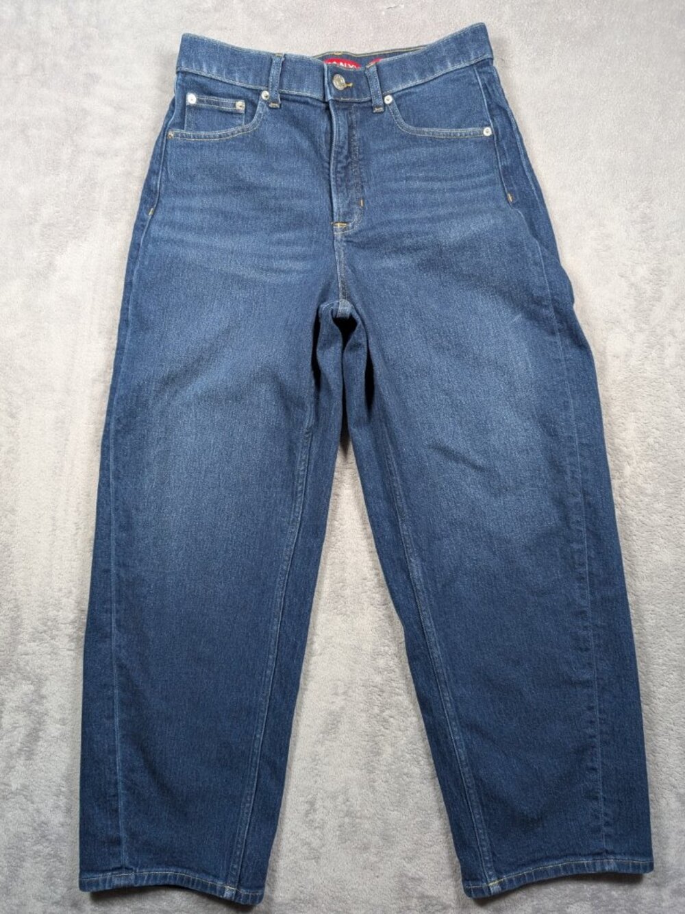 Spanx High Rise Wide Leg Jeans Womens Size Medium 28 Waist Baggy Silhouette